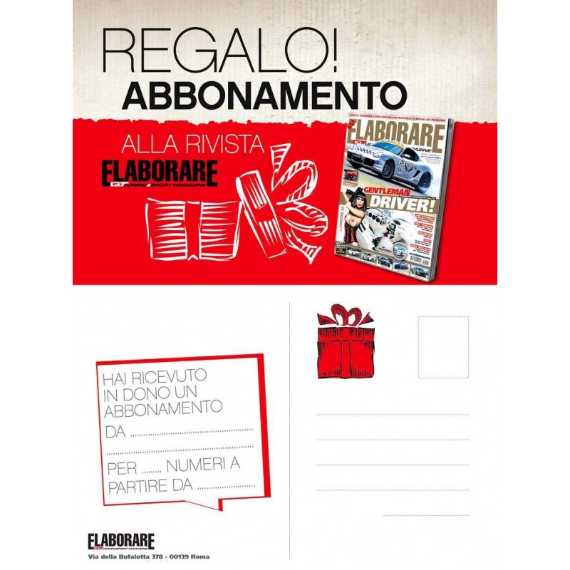 Abbonamento annuale Elaborare 11 numeri e Cartolina REGALO