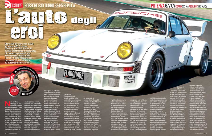 La bellissima Porsche 930 T 934/5 Replica 677 CV retrotuning